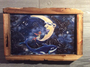 Constellation fisherman 12 x 18 frame glazed print  by Mark Herbert
