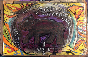 original 16x10 asheville bear painting