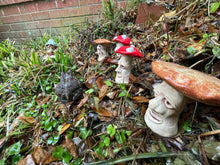 Load image into Gallery viewer, 3.25 inch  ceramic mushroom  head garden sculpture