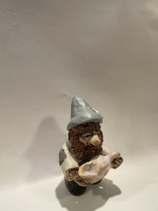 4 inch ceramic gnome sculpture