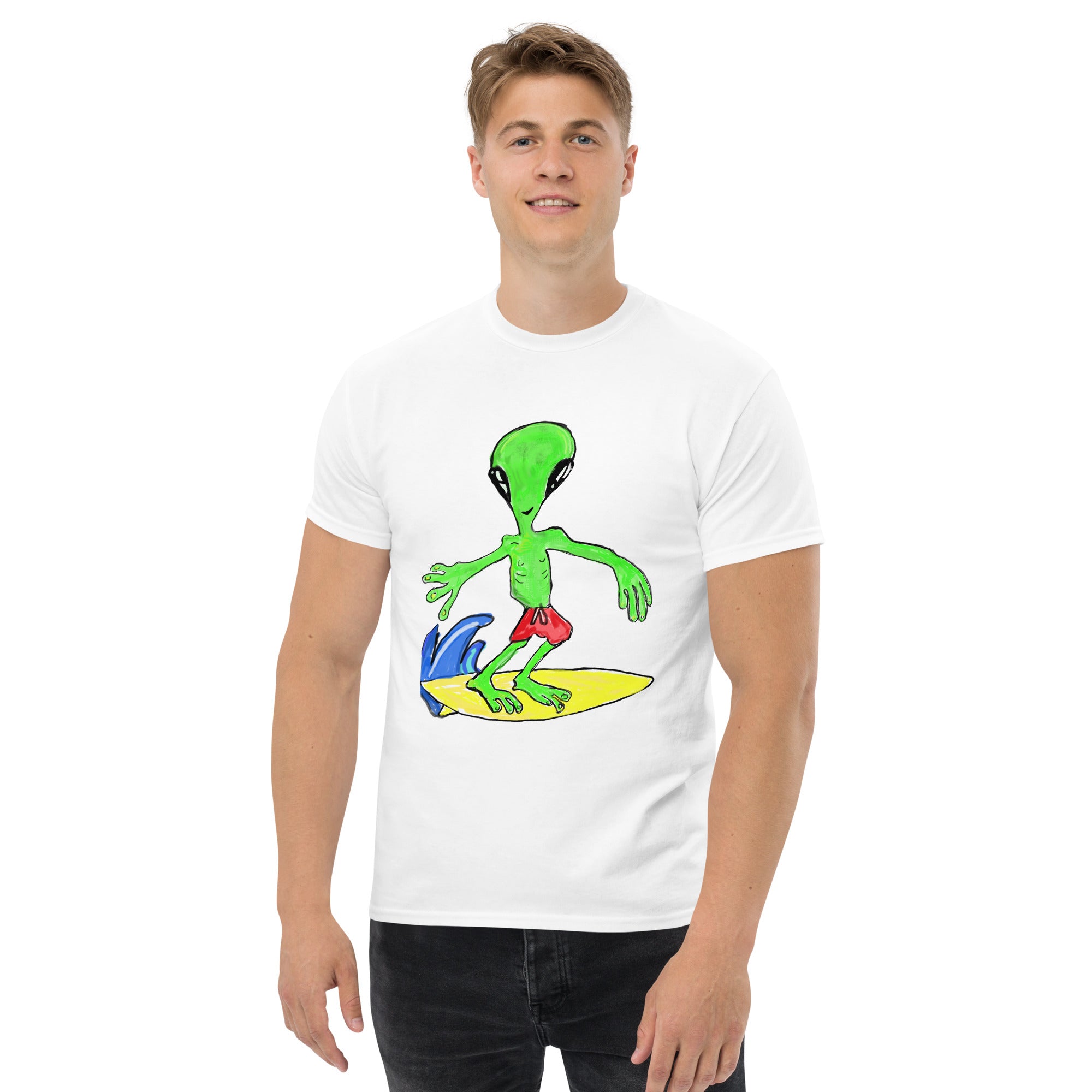 alien surfing t shirt – Port City Art