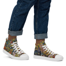 Load image into Gallery viewer, Men’s high top canvas shoes abstract faces 2 by Mark Dannon Herbert