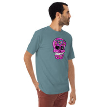 Load image into Gallery viewer, pink sugar skull Men’s premium heavyweight tee
