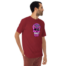 Load image into Gallery viewer, pink sugar skull Men’s premium heavyweight tee