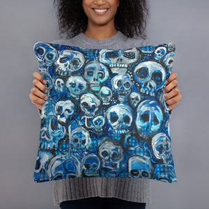 Blue Skulls pillows