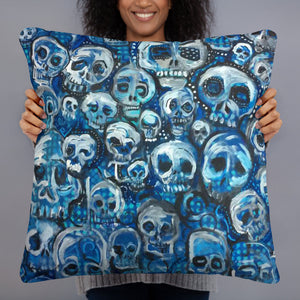 Blue Skulls pillows