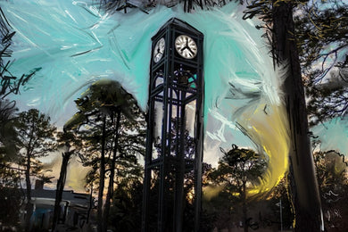 Uncw clock tower prints 10x16  signed