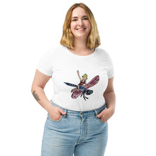 Load image into Gallery viewer, dragonfly rider Women’s fitted t-shirt