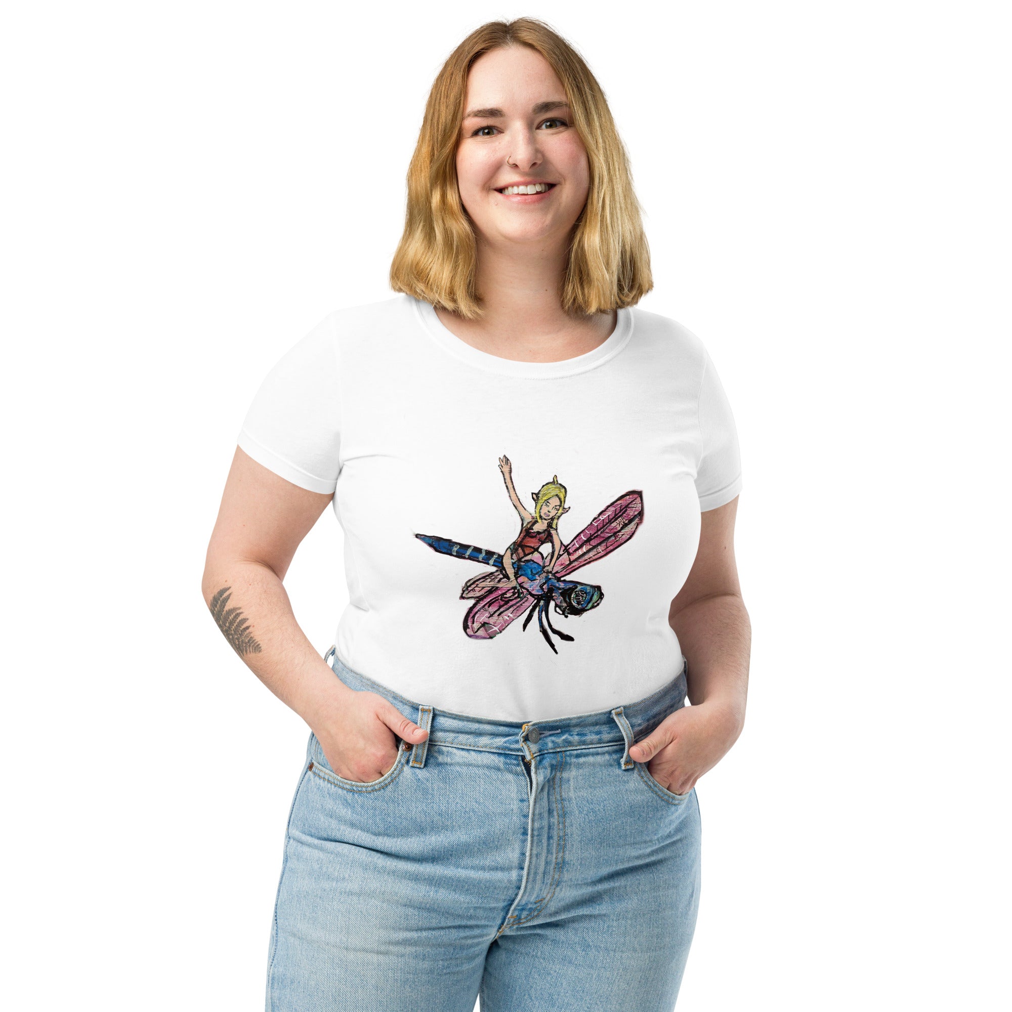 Mrat Women's Casual Tops Clearance Fashion Dragonfly Printing 3/4
