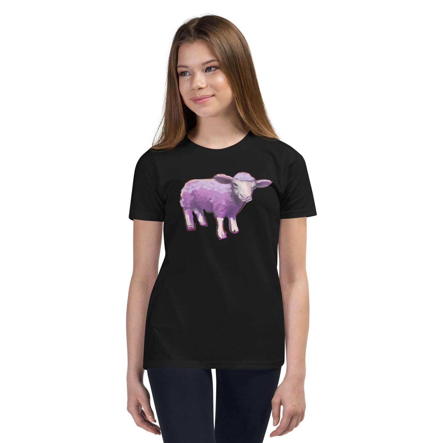 purple sheep Youth Short Sleeve T-Shirt